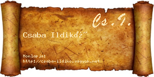 Csaba Ildikó névjegykártya
