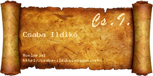 Csaba Ildikó névjegykártya