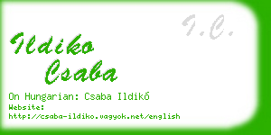 ildiko csaba business card